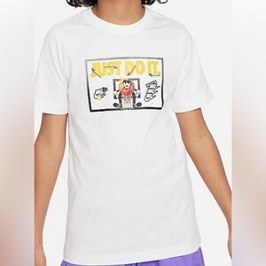 NWT XL Nike Kids White just do it Graphic Tee